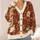 Pumpkin Ghosts and Daisies for Cozy Halloween Autumn Style All-over Print Knitted Cardigan - 4