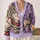 Gray Tabby Cat Comic Collage for Halloween and Everyday Cat Lover Style All-over Print Knitted Cardigan - 2