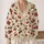 Spooky Cherry Motifs for Cozy Autumn Outings and Everyday Layering for Women All-over Print Knitted Cardigan - 2
