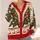 Colorful Book Stack Christmas Trees for Cozy Holiday Reading and Winter Celebrations All-over Print Knitted Cardigan - 4