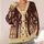 Vintage Library Stained Glass Windows for Back-to-School Reading Style for Students All-over Print Knitted Cardigan - 4