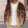 Vintage Library Stained Glass Windows for Back-to-School Reading Style for Students All-over Print Knitted Cardigan - 5
