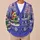 Reading Frog and Snowflake Motifs for Cozy Winter Days and Bookish Teen Style All-over Print Knitted Cardigan - 6