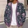 Crescent Moon Wildflower Night Garden for Cozy Autumn Everyday Layering Teens Style All-over Print Knitted Cardigan - 5