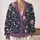 Crescent Moon Wildflower Night Garden for Cozy Autumn Everyday Layering Teens Style All-over Print Knitted Cardigan - 2