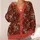 Skeleton Jackalope Floral Gothic for Autumn Outings and Everyday Layering Casual Wear All-over Print Knitted Cardigan - 4