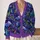 Neon Moonlit Mountain Forest Scenery for Dreamy Stargazing and Everyday Layering All-over Print Knitted Cardigan - 2