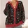 Gothic Death Tarot Cards and Red Roses for Dark Alternative Everyday Style Enthusiasts All-over Print Knitted Cardigan - 4