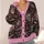 Pastel Goth Skull Rose Bat Web Style for Alternative Autumn Everyday Layering Teens All-over Print Knitted Cardigan - 4