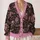 Pastel Goth Skull Rose Bat Web Style for Alternative Autumn Everyday Layering Teens All-over Print Knitted Cardigan - 2