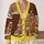 Gingerbread Library House Scene for Cozy Holiday Reading and Winter Storybook Lovers All-over Print Knitted Cardigan - 2