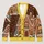 Gingerbread Library House Scene for Cozy Holiday Reading and Winter Storybook Lovers All-over Print Knitted Cardigan - 1