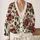 Vintage Burgundy Rose Garden for Cozy Autumn Layering and Everyday Feminine Style All-over Print Knitted Cardigan - 2