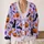 Halloween Cat, Pumpkin and Bat Motifs for Cozy Autumn Celebrations All-over Print Knitted Cardigan - 2