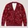 Burgundy Love Hearts And Romantic Doodles For Cozy Halloween Autumn Layering All-over Print Knitted Cardigan - 1
