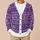 Purple Reindeer and Snowflake Nordic Winter Holiday Style for Teen Girls Daily Wear All-over Print Knitted Cardigan - 6