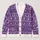 Purple Reindeer and Snowflake Nordic Winter Holiday Style for Teen Girls Daily Wear All-over Print Knitted Cardigan - 1