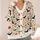 Wildflower Bats and Autumn Blooms for Cozy Cottagecore Fall Layering All-over Print Knitted Cardigan - 4