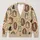 Vintage Framed Reading Cats for Back to School Library Days and Cozy Autumn Study Style All-over Print Knitted Cardigan - 1