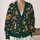 Cozy Reading Otters and Autumn Leaves for Rainy-Day Study and Casual Fall Outings All-over Print Knitted Cardigan - 2