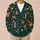 Cozy Reading Otters and Autumn Leaves for Rainy-Day Study and Casual Fall Outings All-over Print Knitted Cardigan - 6