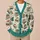 Stacked Books Hearts and Glasses for Cozy Fall Reading and Book Club Style All-over Print Knitted Cardigan - 6