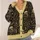 Raven Skull Moon and Candle Motifs for Dark Academia Nights and Autumn Reading Style All-over Print Knitted Cardigan - 4