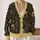 Raven Skull Moon and Candle Motifs for Dark Academia Nights and Autumn Reading Style All-over Print Knitted Cardigan - 2