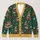 Book Stack Trees and Bow Wreaths for Cozy Holiday Reading Nights for Teen Book Lovers All-over Print Knitted Cardigan - 1