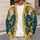 Public Library Advocate Woodcut Floral Style for Book Lovers and Teen Readers All-over Print Knitted Cardigan - 5
