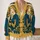 Public Library Advocate Woodcut Floral Style for Book Lovers and Teen Readers All-over Print Knitted Cardigan - 2