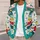 Nordic Christmas Trees With Colorful Lights And Snowflakes For Cozy Holiday Style Teens All-over Print Knitted Cardigan - 5