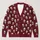 Ivory Skull Motifs for Cozy Autumn Layering and Everyday Alternative Style Lovers All-over Print Knitted Cardigan - 1