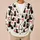 Black Cat Cherry Bow Style for Cozy Halloween and Autumn Everyday Outfits All-over Print Knitted Cardigan - 6