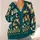 Murderbot Robot Snowflake Folk Motifs for Cozy Winter Layering and Sci-Fi Fans All-over Print Knitted Cardigan - 4
