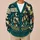 Murderbot Robot Snowflake Folk Motifs for Cozy Winter Layering and Sci-Fi Fans All-over Print Knitted Cardigan - 6