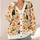 Watercolor Autumn Pumpkins, Black Cats And Books For Cozy Fall Reading Days At Home All-over Print Knitted Cardigan - 4