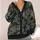Golden Coral and Sea Fan Details for Moody Halloween Evenings All-over Print Knitted Cardigan - 4