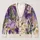 Purple Iris Blooms for Romantic Autumn Layering and Everyday Botanical Style Lovers All-over Print Knitted Cardigan - 1