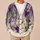 Purple Iris Blooms for Romantic Autumn Layering and Everyday Botanical Style Lovers All-over Print Knitted Cardigan - 6