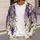 Purple Iris Blooms for Romantic Autumn Layering and Everyday Botanical Style Lovers All-over Print Knitted Cardigan - 5