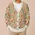 Folk Art Birds, Berries And Wildflowers For Cozy Autumn Cottagecore Style All-over Print Knitted Cardigan - 6