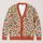 Retro Floral Read Books Walk Dogs Slogan for Cozy Autumn Everyday Layering All-over Print Knitted Cardigan - 1