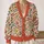 Retro Floral Read Books Walk Dogs Slogan for Cozy Autumn Everyday Layering All-over Print Knitted Cardigan - 2