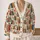 Vintage Books And Flowers For Cozy Autumn Reading And Everyday Layering All-over Print Knitted Cardigan - 2