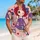 Red Yarn Rag Doll With Patchwork Dress For Playful Island Getaways And Fan Gifts Hawaiian Shirt - 6