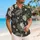 Black Ivory Pinstripe Tropical Florals for Halloween Getaways and Island Vacations Hawaiian Shirt - 6