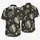 Black Ivory Pinstripe Tropical Florals for Halloween Getaways and Island Vacations Hawaiian Shirt - 5