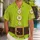 Lime Green Dwarf Costume Details for Halloween Party Celebrations and Fans Hawaiian Shirt - 1