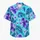 Aqua Turquoise and Purple Monster Spots for Halloween Parties and Theme Park Days Hawaiian Shirt - 7